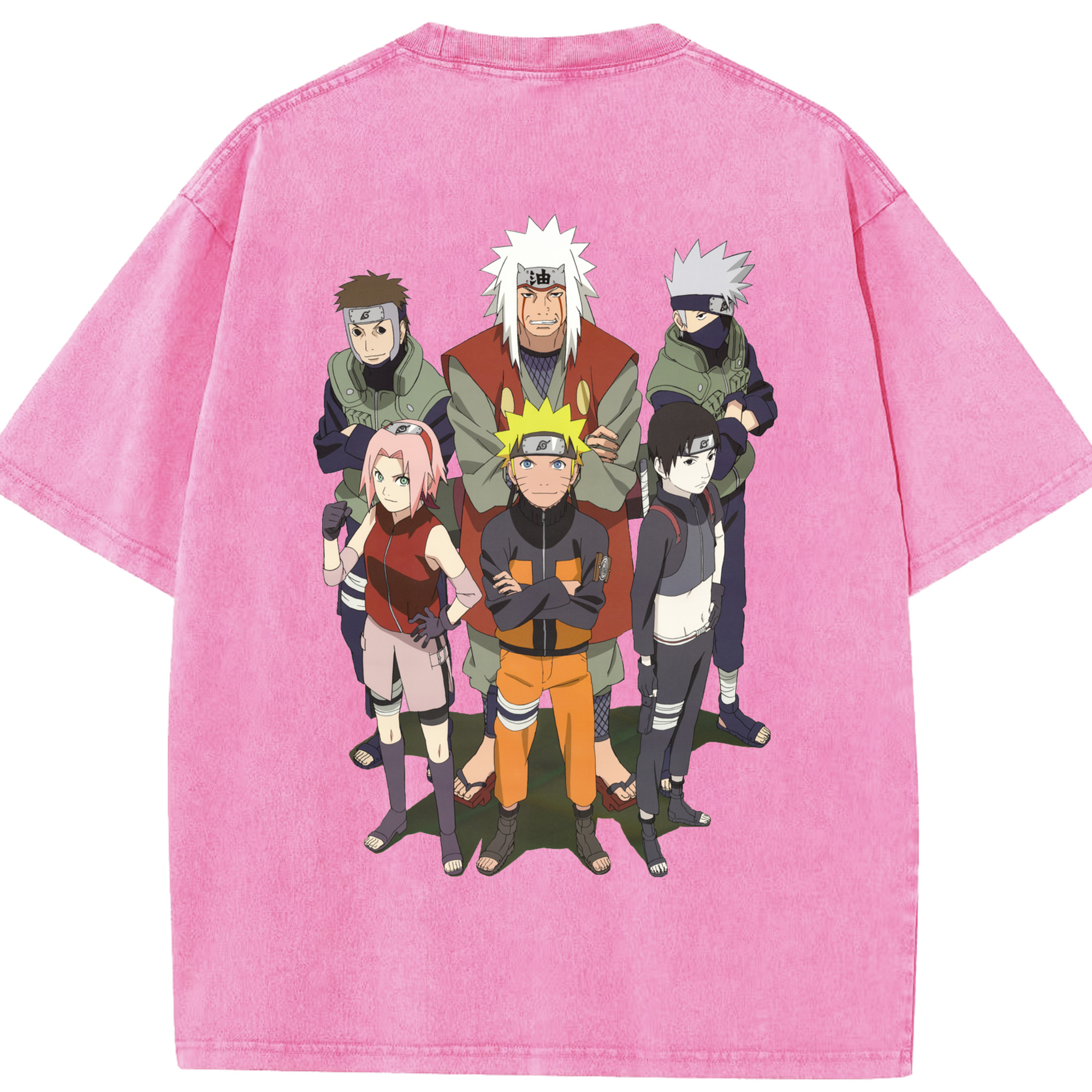 （画像用） NARUTO -ナルト- うずまき ナルト Uzumaki Naruto 綿100% ヴィンテージ風 半袖Tシャツ（背面プリント）